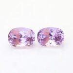 IGI Certified Natural & Unheated Purple Pink Kunzite Gemstone Pair - Afghanistan