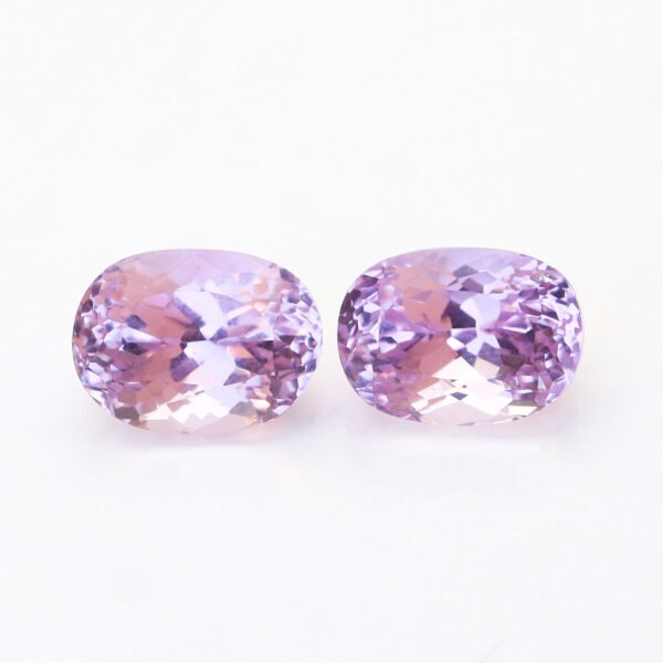 IGI Certified Natural & Unheated Purple Pink Kunzite Gemstone Pair - Afghanistan