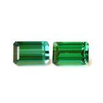 IGI Certified Natural & Unheated Green Tourmaline Gemstone Pair - Afghanistan