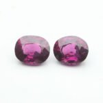 IGI Certified Natural & Unheated Purple Garnet Gemstone Pair-Africa
