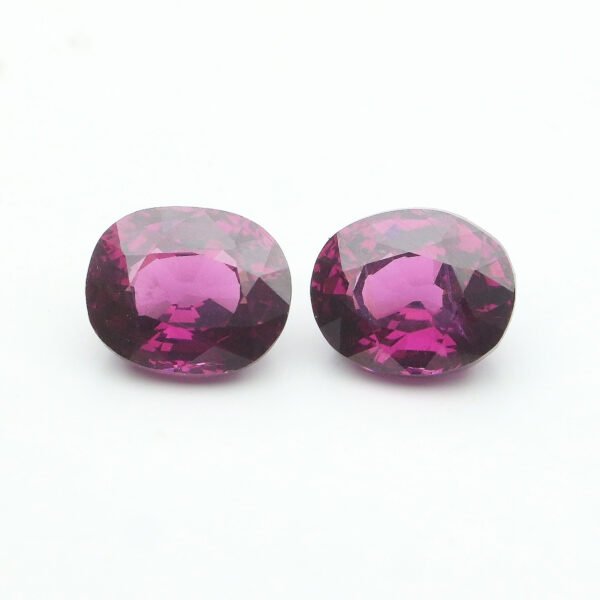 IGI Certified Natural & Unheated Purple Garnet Gemstone Pair-Africa