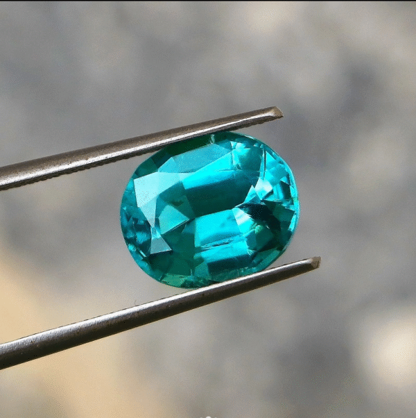 IGI Certified Natural & Unheated Bluish Green Tourmaline Gemstone-AFGHANISTAN
