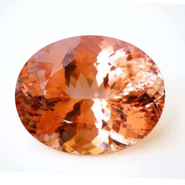 AIGS Certified Natural & Unheated Pinkish Orange Morganite Gemstone - Nigeria