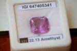 IGI Certified 22.13 Cts Natural Purple Amethyst Gemstone - Image 8