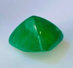 ICA Certified 21.36 Cts Natural Green Emerald Cabochon - Image 4