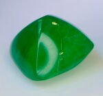 ICA Certified 21.36 Cts Natural Green Emerald Cabochon - Image 5