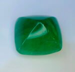 ICA Certified 21.36 Cts Natural Green Emerald Cabochon - Image 6