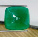 ICA Certified 21.36 Cts Natural Green Emerald Cabochon - Image 11