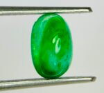 IGI Certified 1.39 Cts Natural Green Emerald Cabochon - Image 6