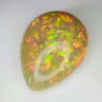 AIGS Certified 33.09 Cts Natural yellow Opal Cabochon