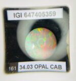 IGI Certified 34.03 Cts Natural Yellow Opal Cabochon - Image 9
