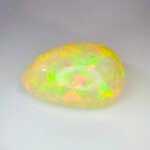 AIGSCertified 49.60 Cts Natural Yellow Opal Cabochon